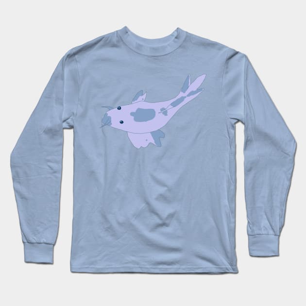 Light Blue Catfish Long Sleeve T-Shirt by Usagicollection